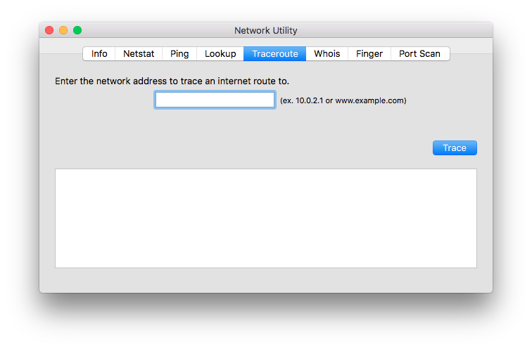 Traceroute tool for mac