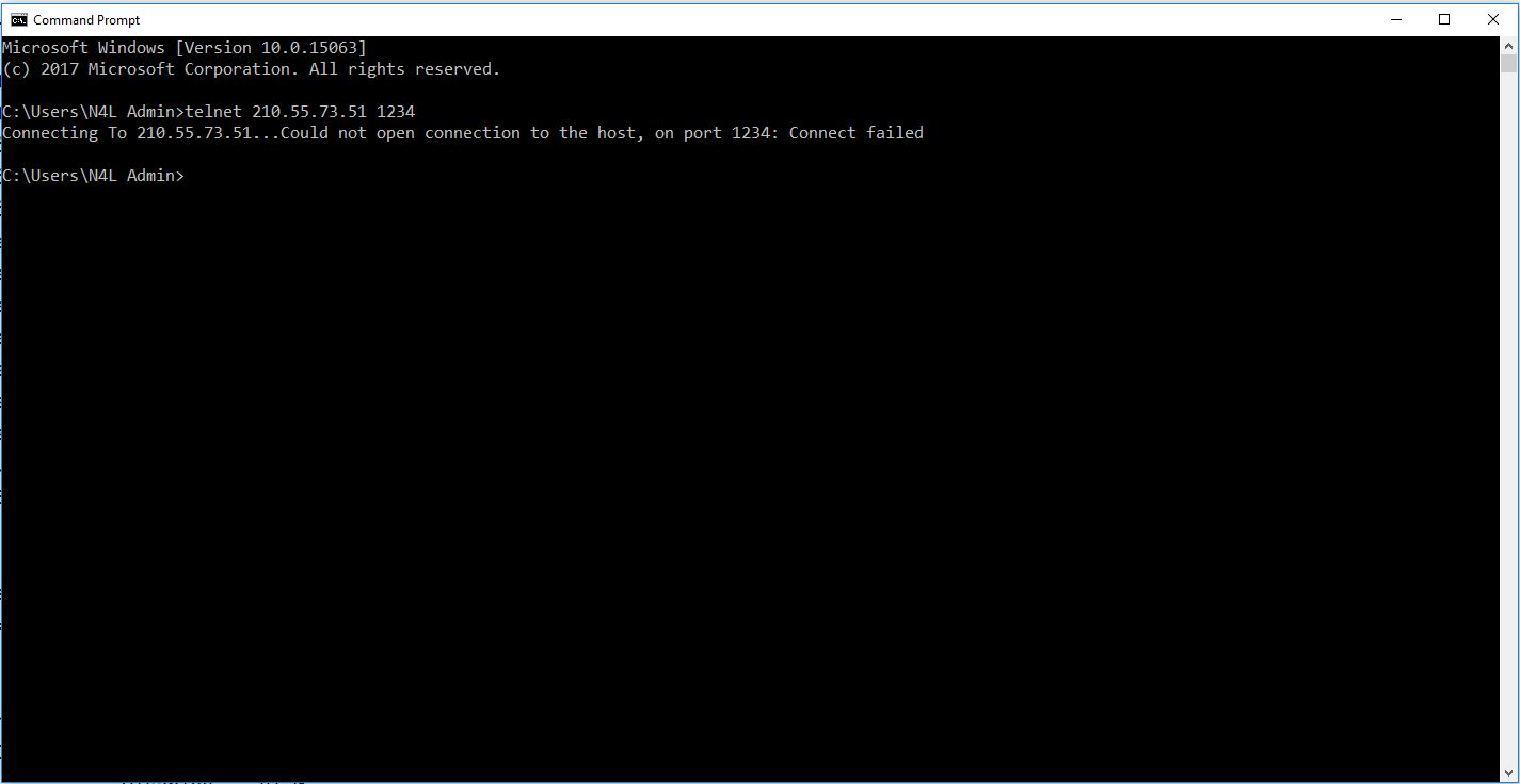 Telnet Test Example