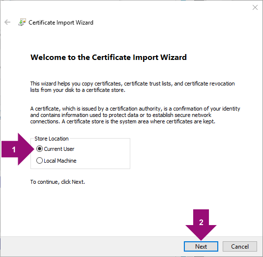 Installing an SSL Certificate on a Windows Device (Manually)