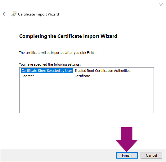 Installing an SSL Certificate on a Windows Device (Manually)