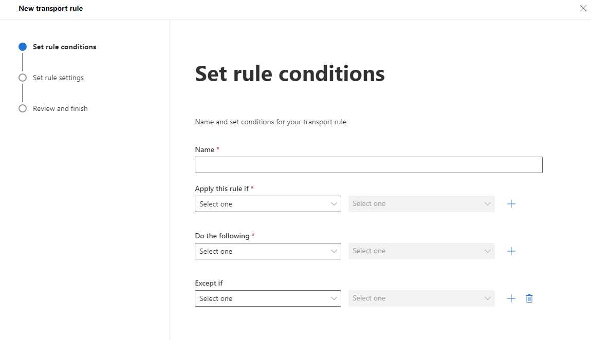 Creating custom rules for the new Microsoft 365 portal
